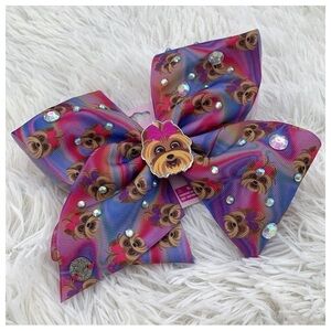 NWT JoJo Siwa Winking Eye Emoji BowBow Puppy Dog Big Cheer Dance Bow Rhinestone